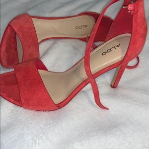 ALDO red open toed heels size 7 Women's